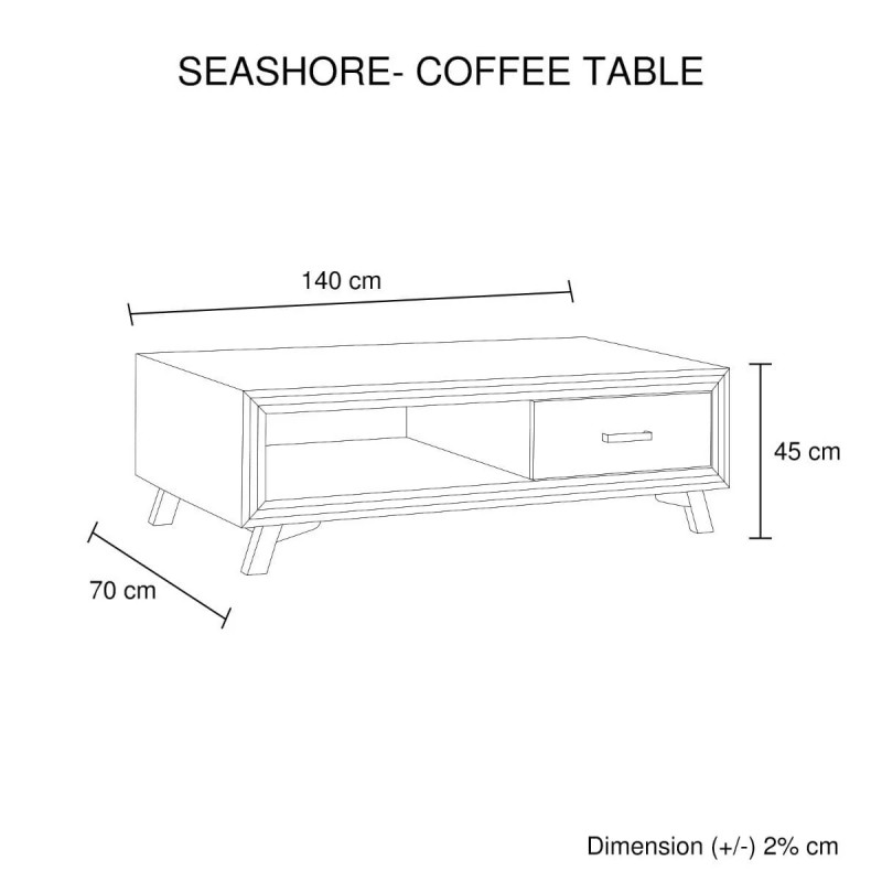 Seashore Coffee Table 2 Drawers Seashore Coffee Table 2 Drawers