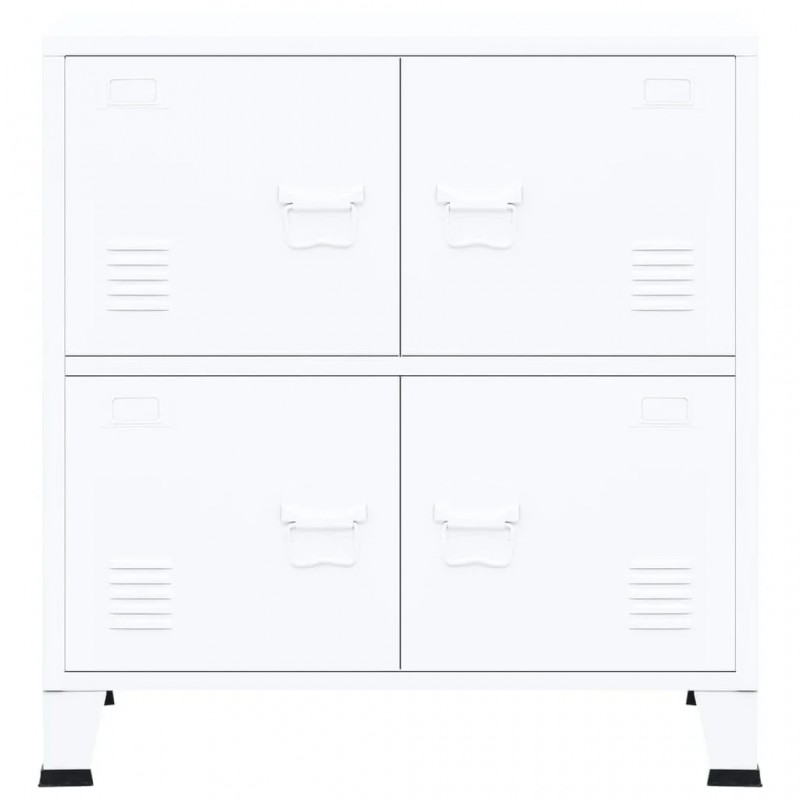 Industrial Storage Chest White 75x40x80 cm Steel Industrial Storage Chest White 75x40x80 cm Steel
