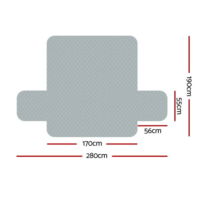 Artiss Sofa Cover Couch Covers 3 Seater 100% Water Resistant Grey Artiss Sofa Cover Couch Covers 3 Seater 100% Water Resistant Grey