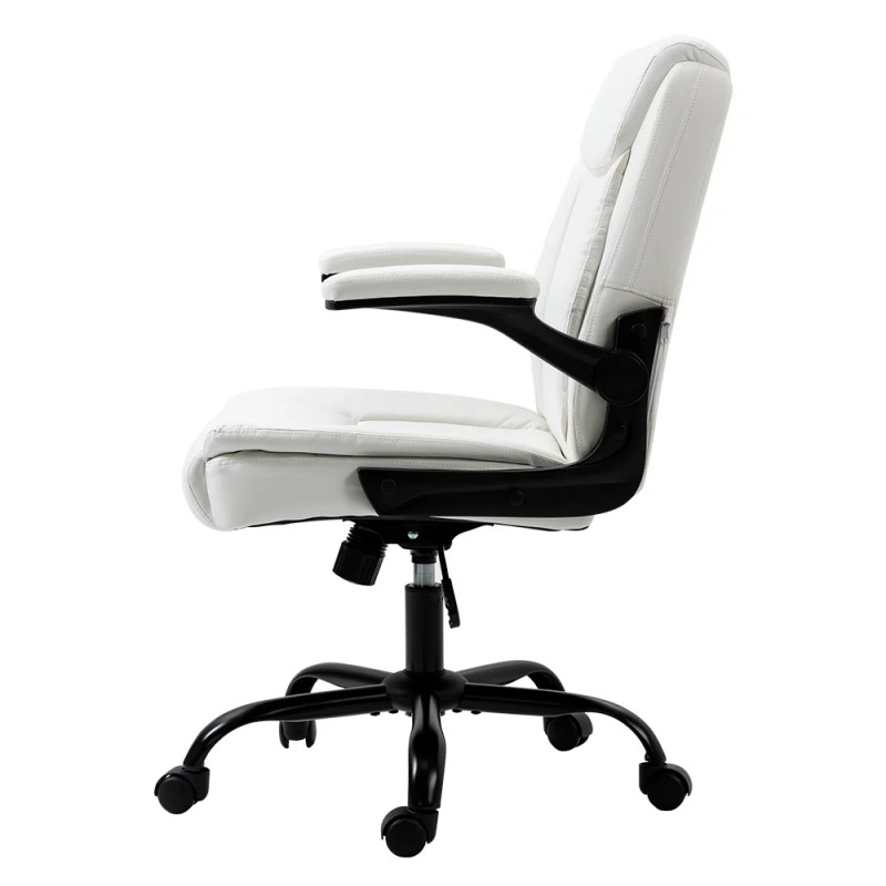 Artiss Executive Office Chair Mid Back White Artiss Executive Office Chair Mid Back White