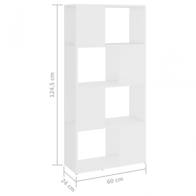 Book Cabinet Room Divider White 60x24x124.5 cm Engineered Wood Book Cabinet Room Divider White 60x24x124.5 cm Engineered Wood