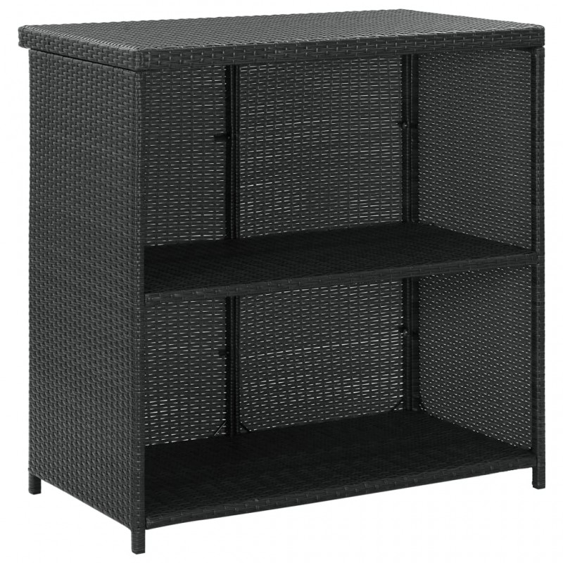3 Piece Bar Set Poly Rattan Black 3 Piece Bar Set Poly Rattan Black