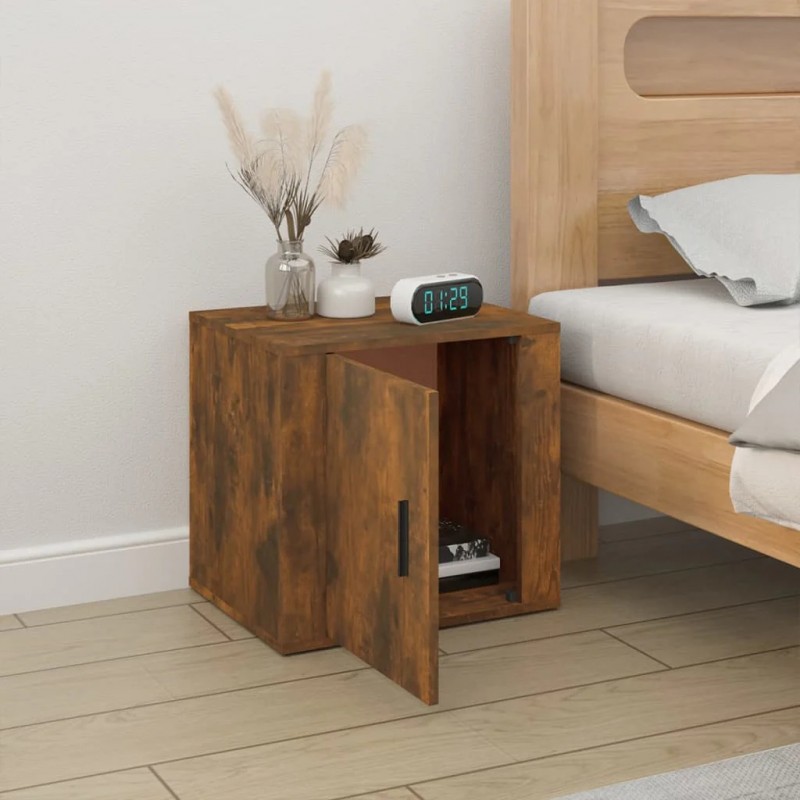 Bedside Cabinet Smoked Oak 50x39x47 cm Bedside Cabinet Smoked Oak 50x39x47 cm