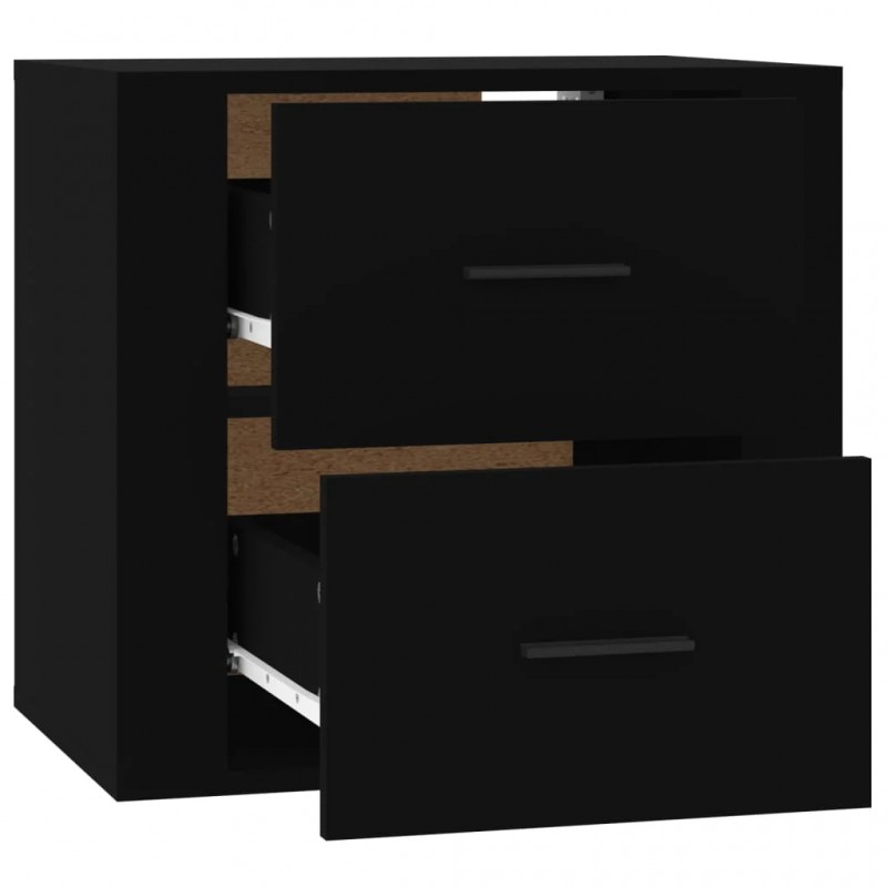 Wall-mounted Bedside Cabinet Black 50x36x47 cm Wall-mounted Bedside Cabinet Black 50x36x47 cm