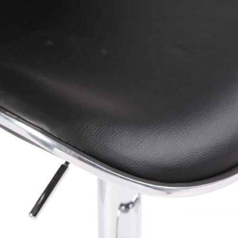 2X Black Bar Stools Faux Leather Mid High Back Adjustable Crome Base Gas Lift Swivel Chairs 2X Black Bar Stools Faux Leather Mid High Back Adjustable Crome Base Gas Lift Swivel Chairs