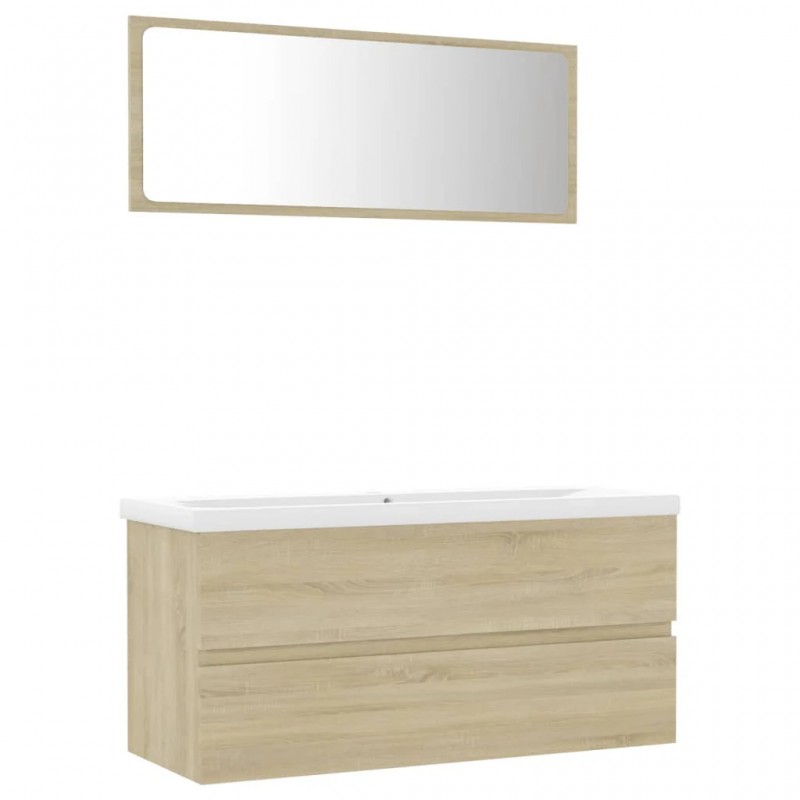 Bathroom Furniture Set Sonoma Oak Engineered Wood Bathroom Furniture Set Sonoma Oak Engineered Wood