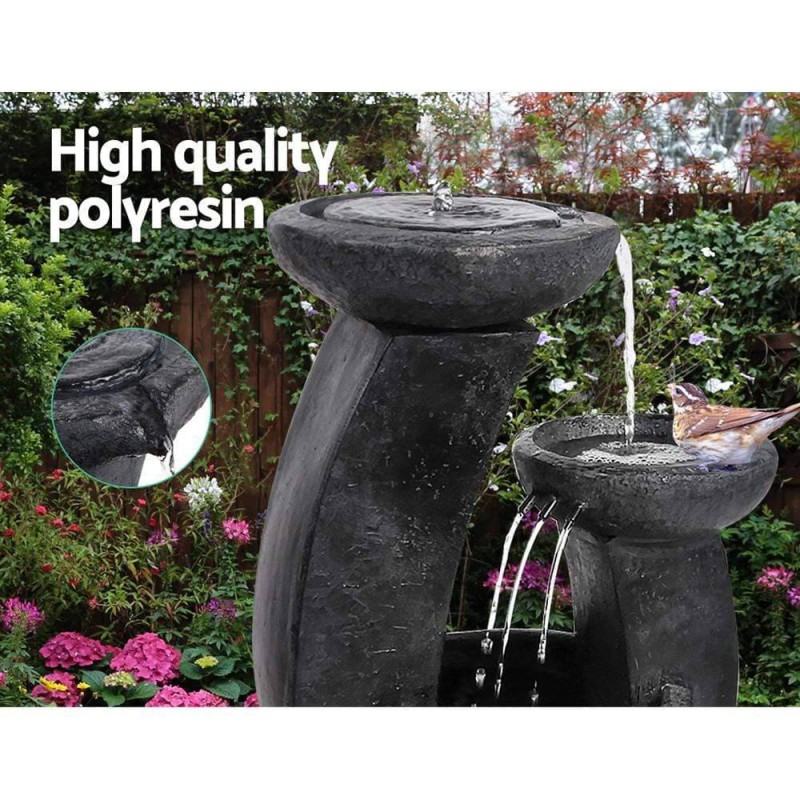 Gardeon Solar Water Feature with LED Lights 3 Tiers 70cm Gardeon Solar Water Feature with LED Lights 3 Tiers 70cm