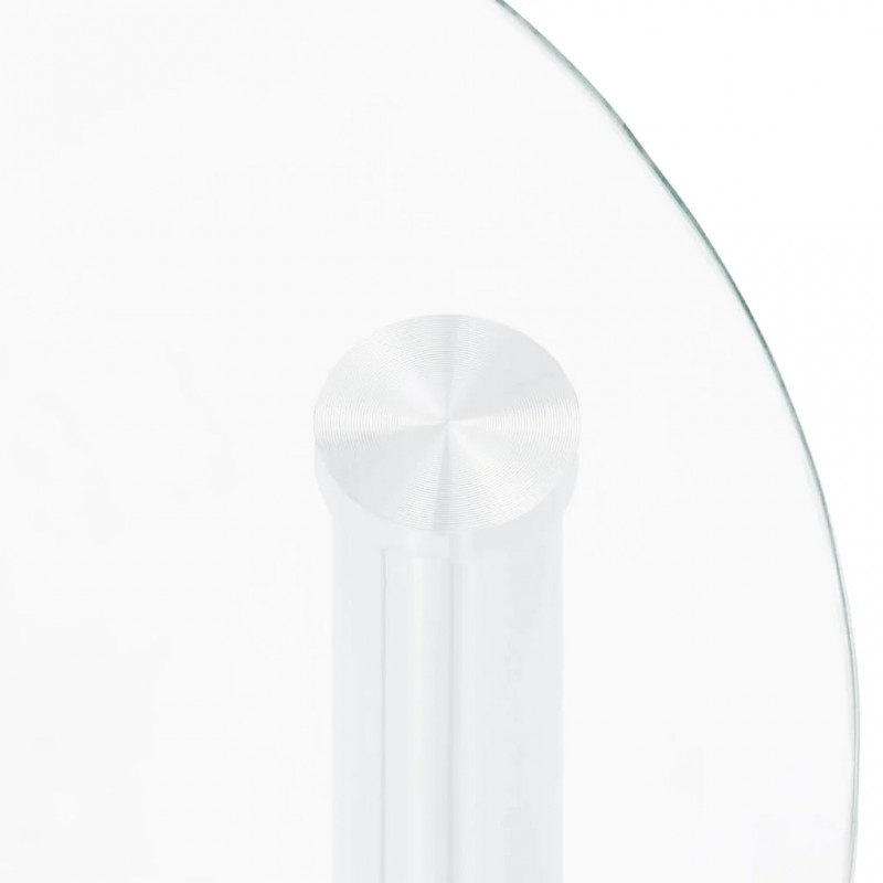 2-Tier Side Table Transparent & Black 38x38x50cm Tempered Glass 2-Tier Side Table Transparent & Black 38x38x50cm Tempered Glass