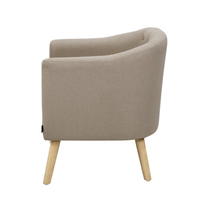Artiss ADORA Armchair Tub Chair Single Accent Armchairs Sofa Lounge Fabric Beige Artiss ADORA Armchair Tub Chair Single Accent Armchairs Sofa Lounge Fabric Beige