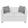 Sofa 2-Seater Artificial Leather White