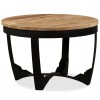 Side Table Solid Rough Mango Wood 60x40 cm