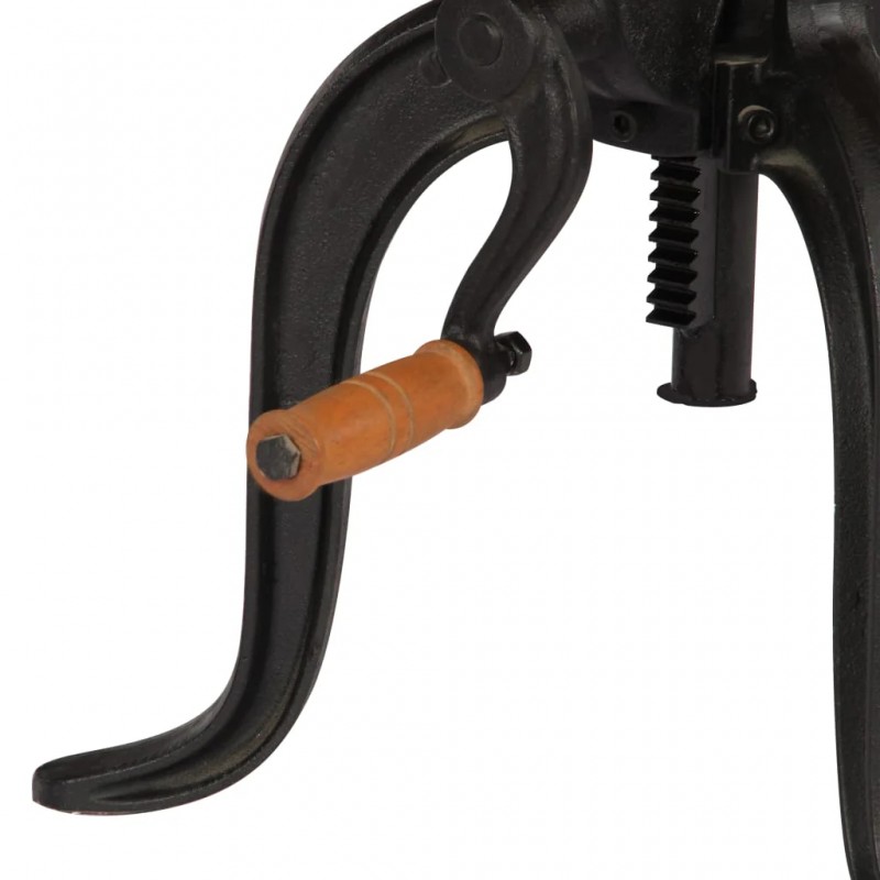 Side Table 45x(45-62) cm Solid Mango Wood and Cast Iron Side Table 45x(45-62) cm Solid Mango Wood and Cast Iron