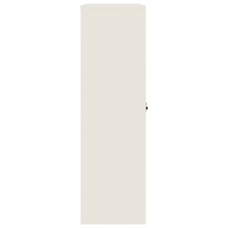 File Cabinet White 90x40x140 cm Steel File Cabinet White 90x40x140 cm Steel