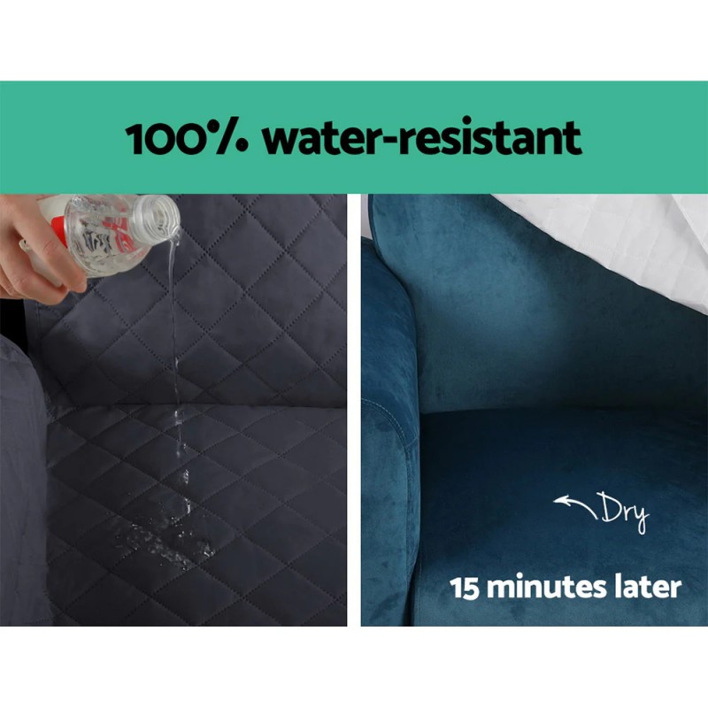 Artiss Sofa Cover Couch Covers 4 Seater 100% Water Resistant Dark Grey Artiss Sofa Cover Couch Covers 4 Seater 100% Water Resistant Dark Grey