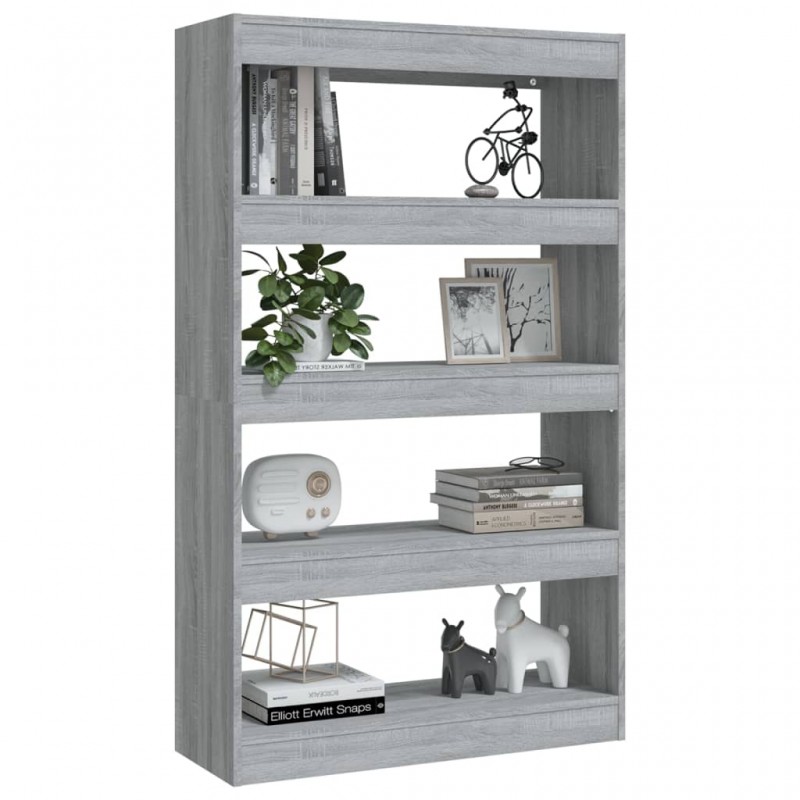 Book Cabinet/Room Divider Grey Sonoma 80x30x135 cm Engineered Wood Book Cabinet/Room Divider Grey Sonoma 80x30x135 cm Engineered Wood