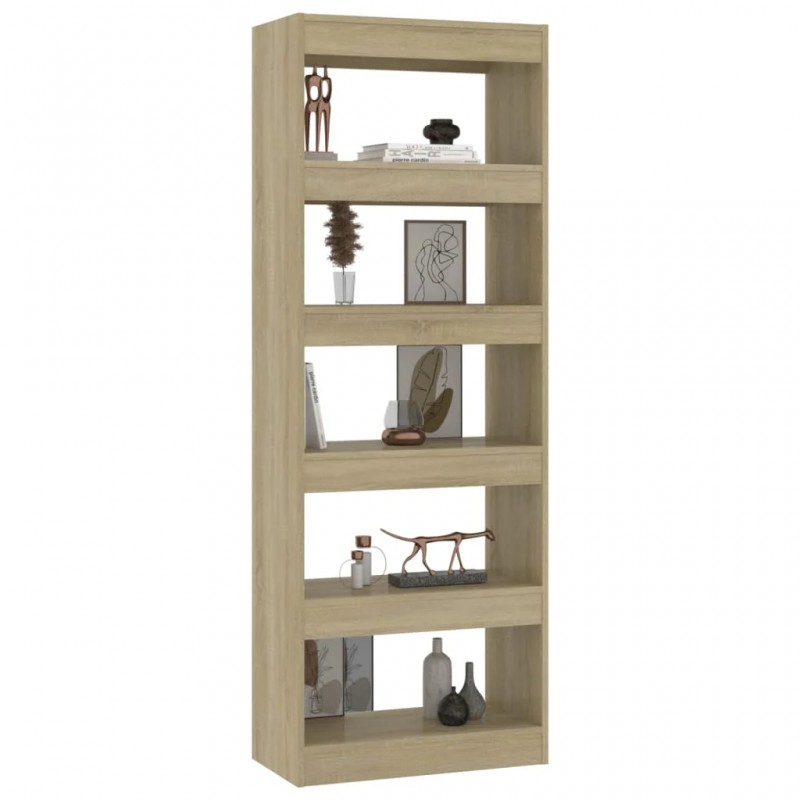 Book Cabinet/Room Divider Sonoma Oak 60x30x166 cm Engineered Wood Book Cabinet/Room Divider Sonoma Oak 60x30x166 cm Engineered Wood