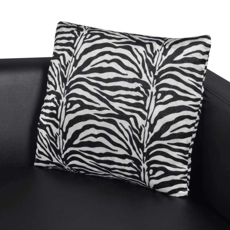 Sofa 2-Seater Artificial Leather Black Sofa 2-Seater Artificial Leather Black