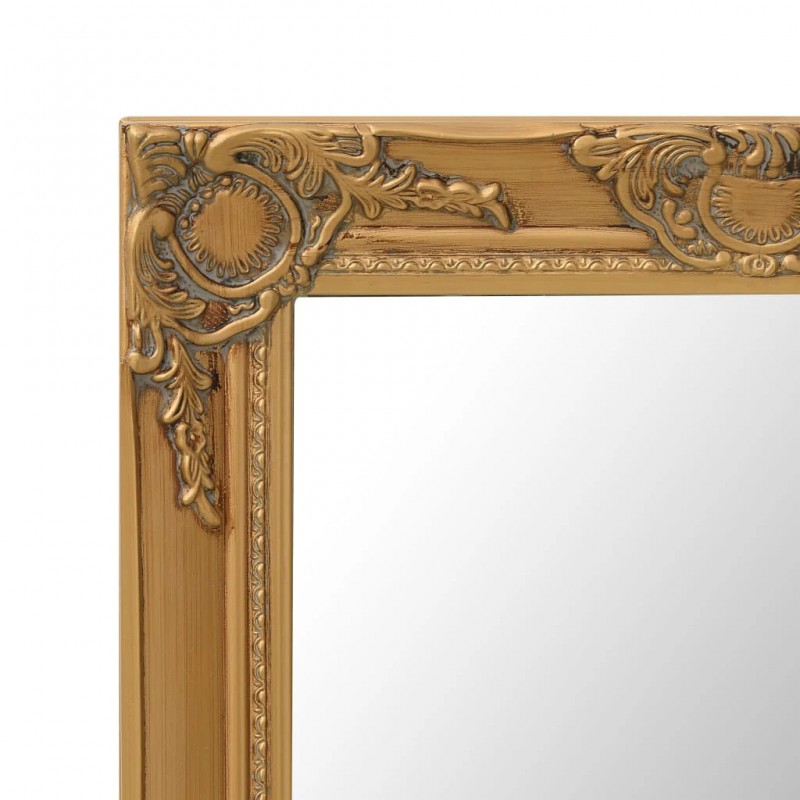 Wall Mirror Baroque Style 60x40 cm Gold Wall Mirror Baroque Style 60x40 cm Gold