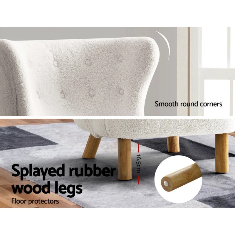 Artiss Armchair Lounge Accent Chair Armchairs Couch Chairs Sofa Bedroom White Artiss Armchair Lounge Accent Chair Armchairs Couch Chairs Sofa Bedroom White