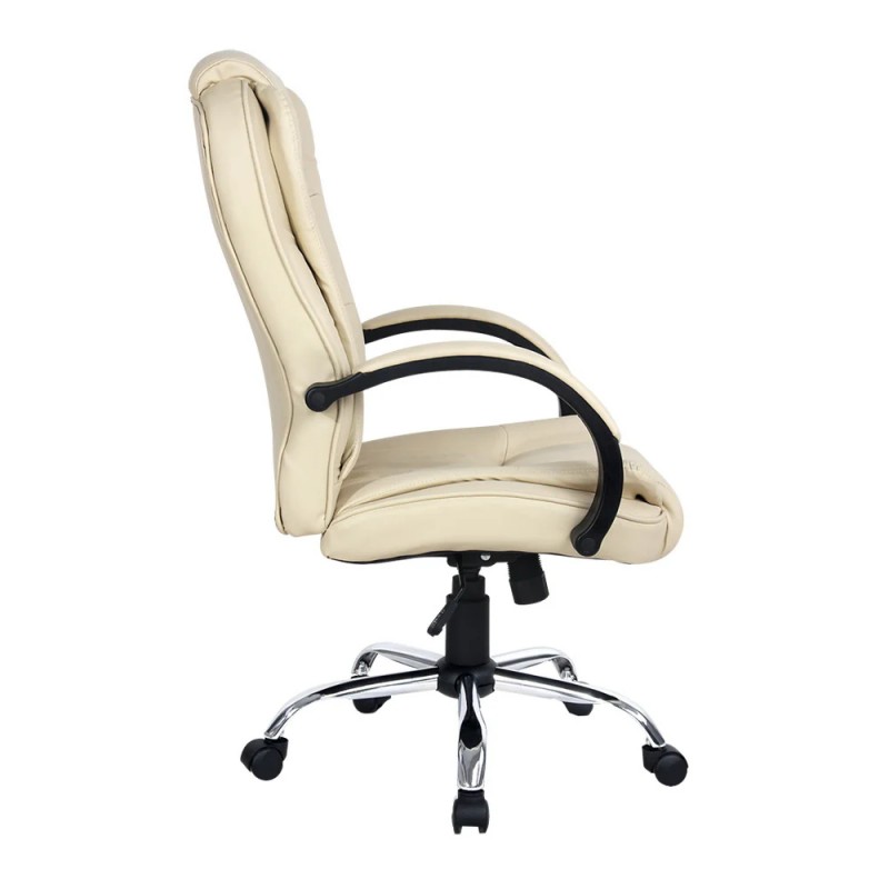 Artiss Executive Office Chair Leather Tilt Beige Artiss Executive Office Chair Leather Tilt Beige