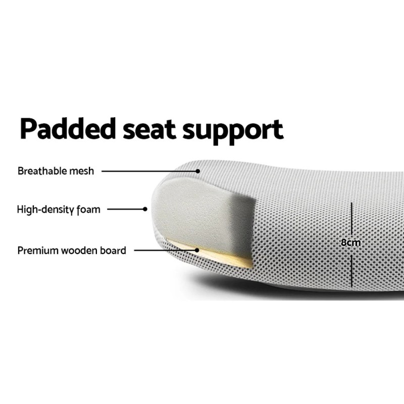 Artiss Mesh Office Chair Mid Back Grey Artiss Mesh Office Chair Mid Back Grey