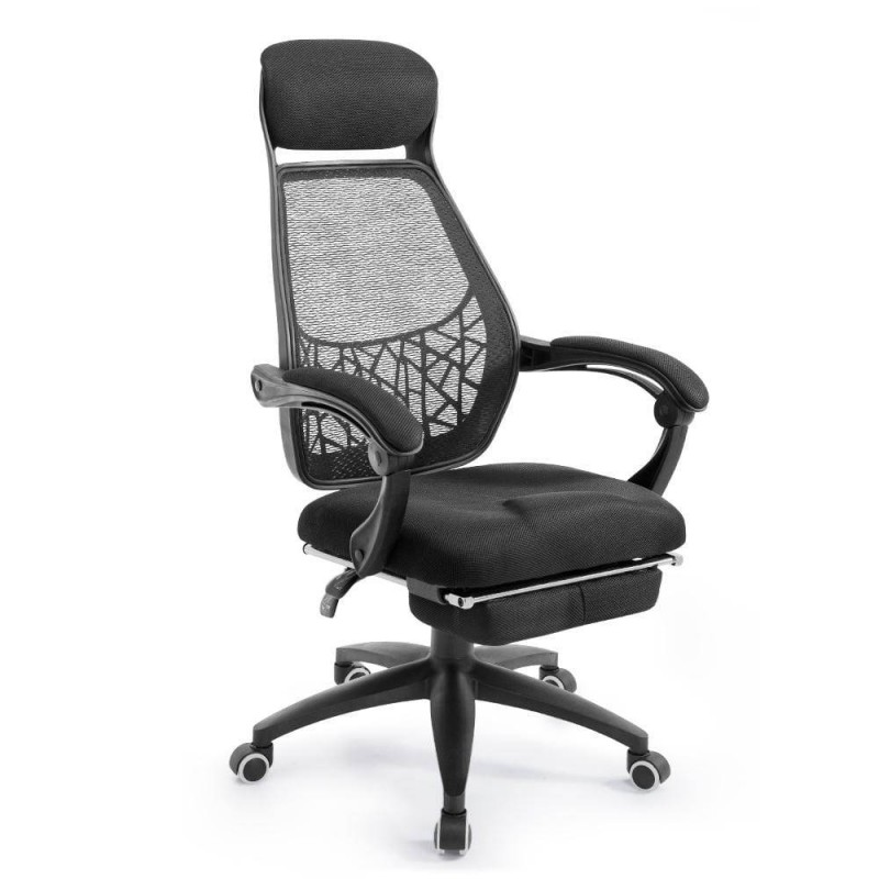 Artiss Mesh Office Chair Recliner Black