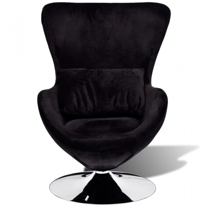 Armchair with Egg Shape Black Armchair with Egg Shape Black