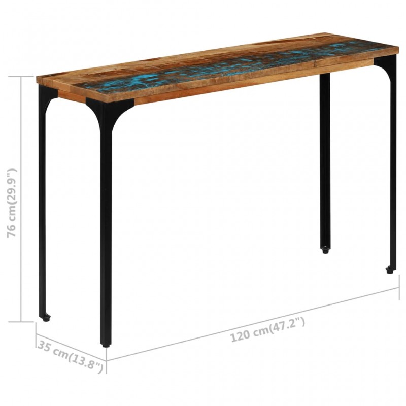 Console Table 120x35x76 cm Solid Reclaimed Wood Console Table 120x35x76 cm Solid Reclaimed Wood