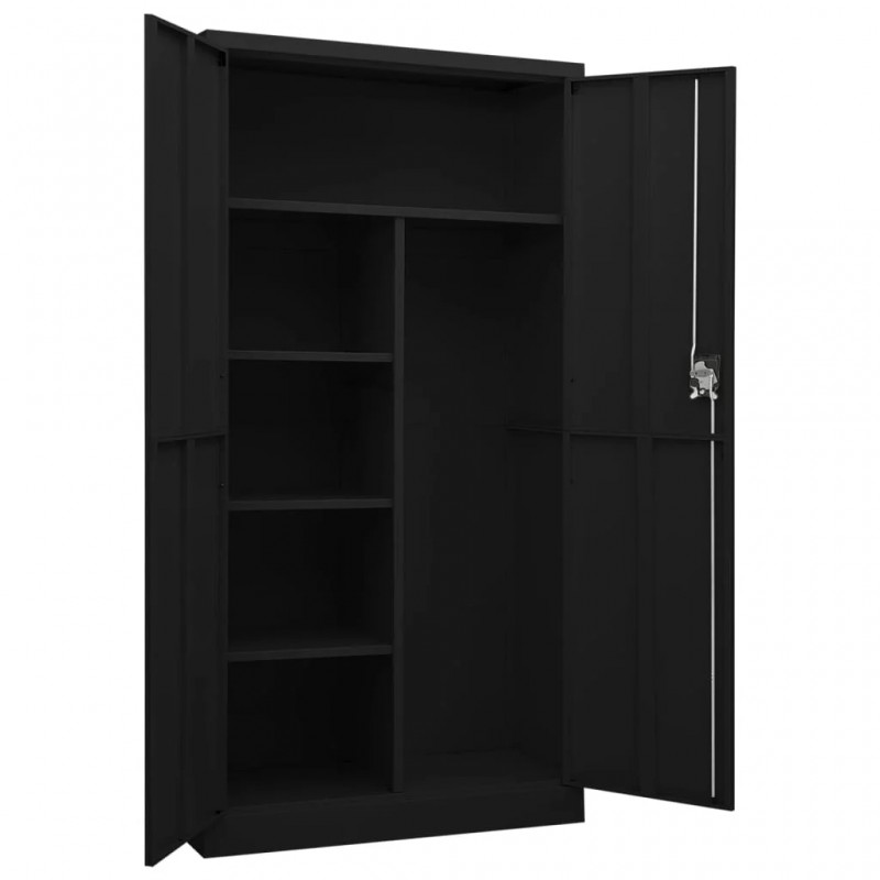 Locker Cabinet Black 90x40x180 cm Steel Locker Cabinet Black 90x40x180 cm Steel