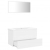 Bathroom Furniture Set White Engineered Wood
