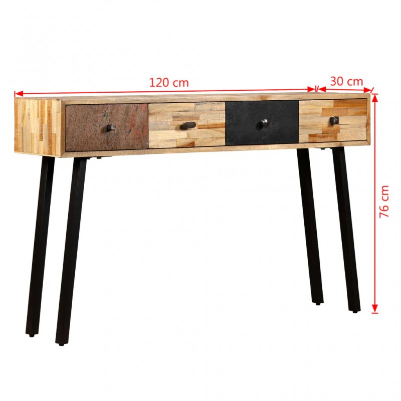 Console Table 120x30x76 cm Solid Reclaimed Teak Console Table 120x30x76 cm Solid Reclaimed Teak