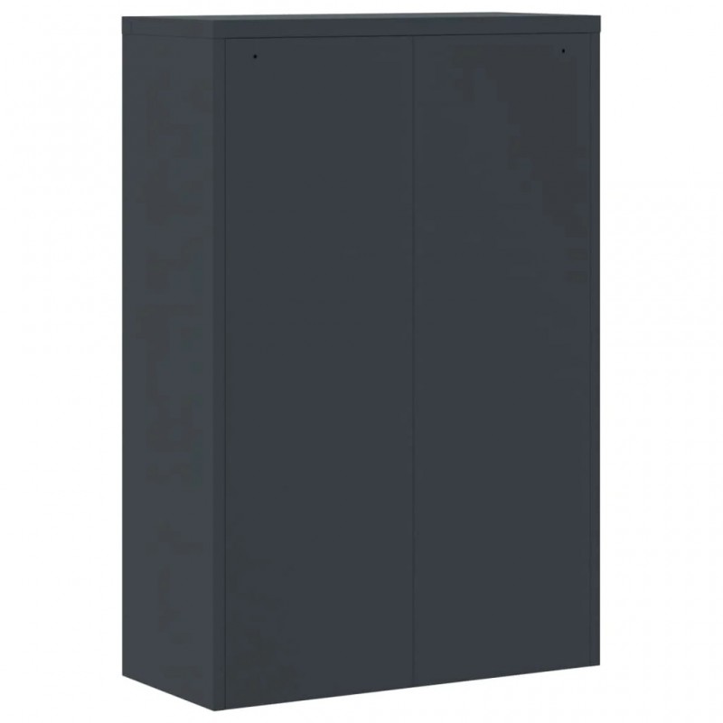 File Cabinet Anthracite and White 90x40x140 cm Steel File Cabinet Anthracite and White 90x40x140 cm Steel