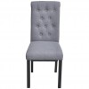 Dining Chairs 4 pcs Light Grey Fabric