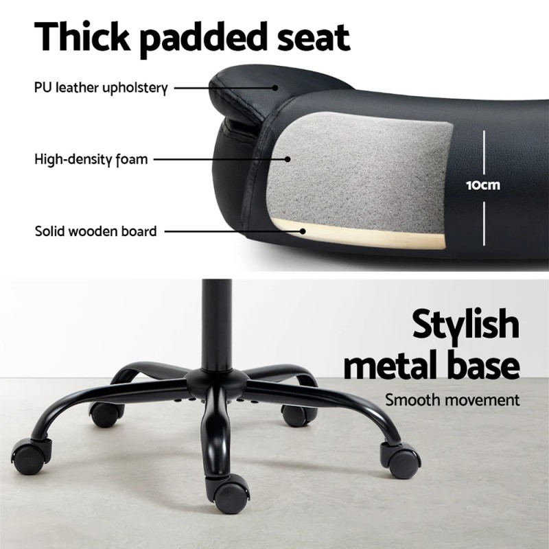 Artiss Executive Office Chair Mid Back Black Artiss Executive Office Chair Mid Back Black