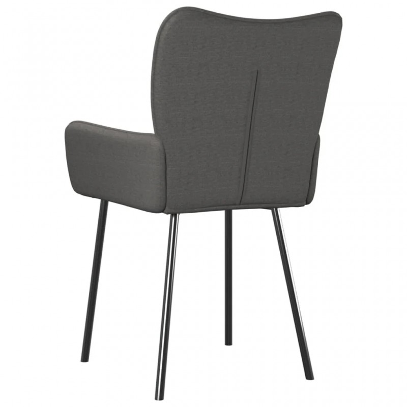 Dining Chairs 2 pcs Dark Grey Fabric Dining Chairs 2 pcs Dark Grey Fabric