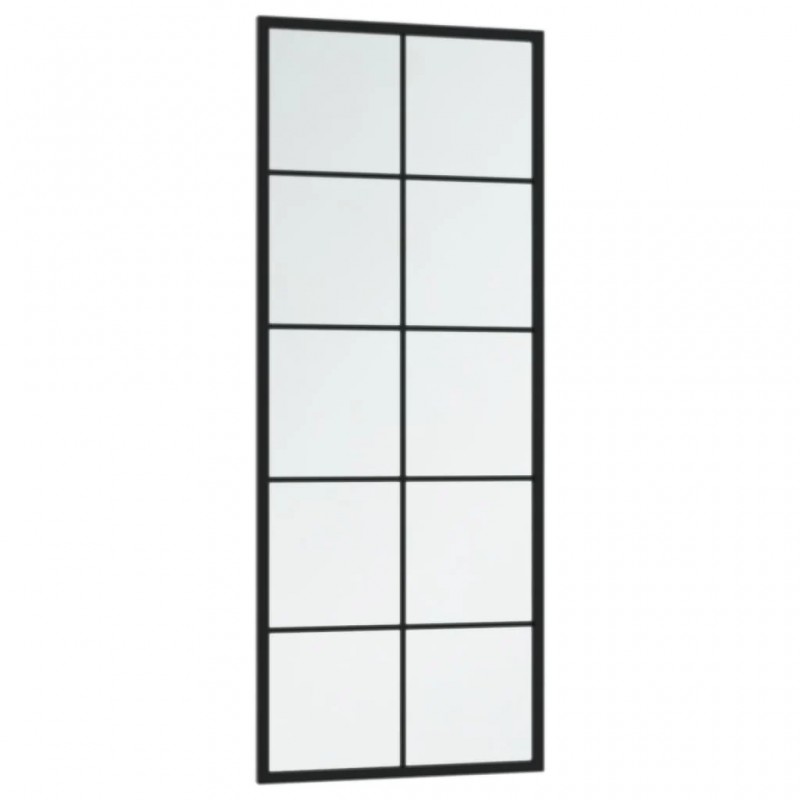 Wall Mirror Black 100x40 cm Metal Wall Mirror Black 100x40 cm Metal