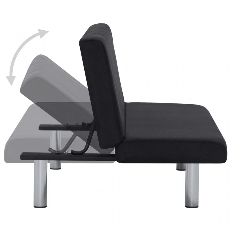 Sofa Bed Black Polyester Sofa Bed Black Polyester
