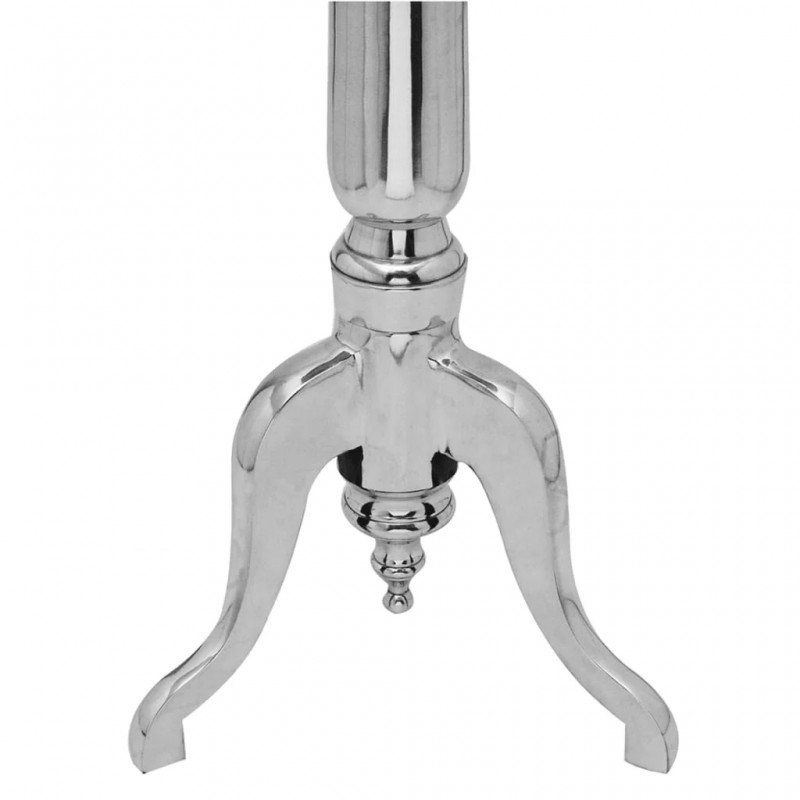 Side Table Round Aluminium Silver Side Table Round Aluminium Silver