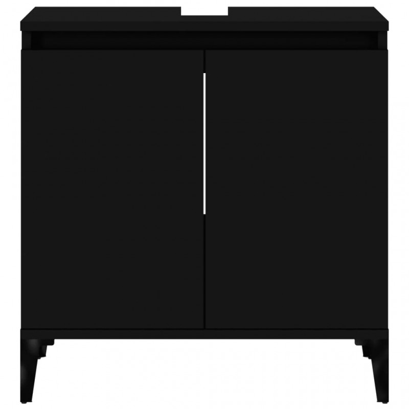Sink Cabinet Black 58x33x60 cm Engineered Wood Sink Cabinet Black 58x33x60 cm Engineered Wood