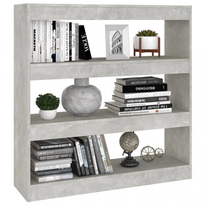 Book Cabinet/Room Divider Concrete Grey 100x30x103 cm Book Cabinet/Room Divider Concrete Grey 100x30x103 cm